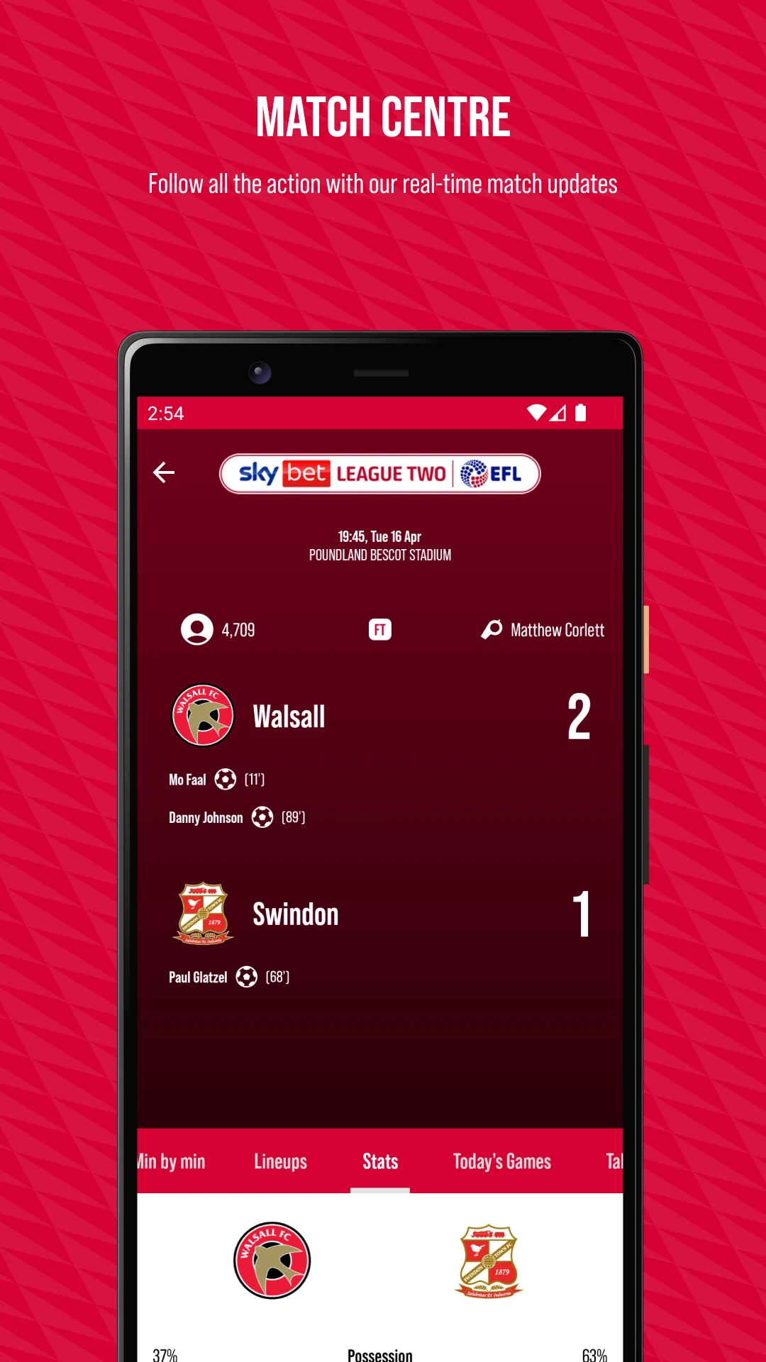 Walsall FC screenshot